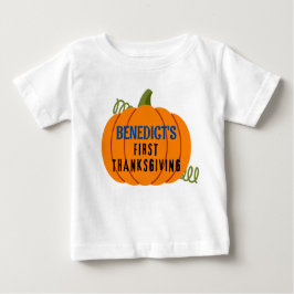 Camiseta De Bebé Primer nombre personalizado de la calabaza de Acci