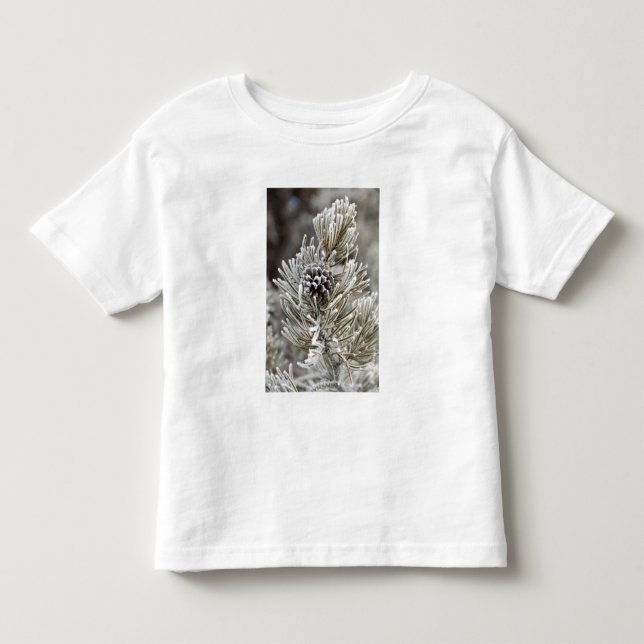 Camiseta De Bebé Primer plano de piña congelada, Yellowstone (Anverso)
