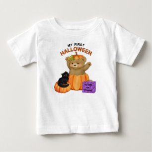 Camiseta De Bebé Primer Teddy de Halloween