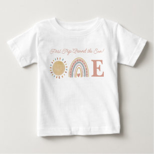 Camiseta De Bebé Primer viaje alrededor del Boho Sun 1er cumpleaños