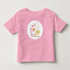 Camiseta De Bebé Primer Viaje Alrededor Del Chica Sol. Fiesta de cu