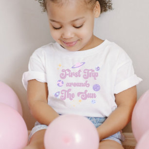 Camiseta De Bebé Primer viaje alrededor del espacio solar Primer cu