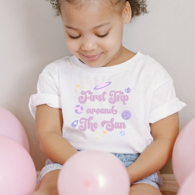 Camiseta De Bebé Primer viaje alrededor del espacio solar Primer cu (Subido por el creador)