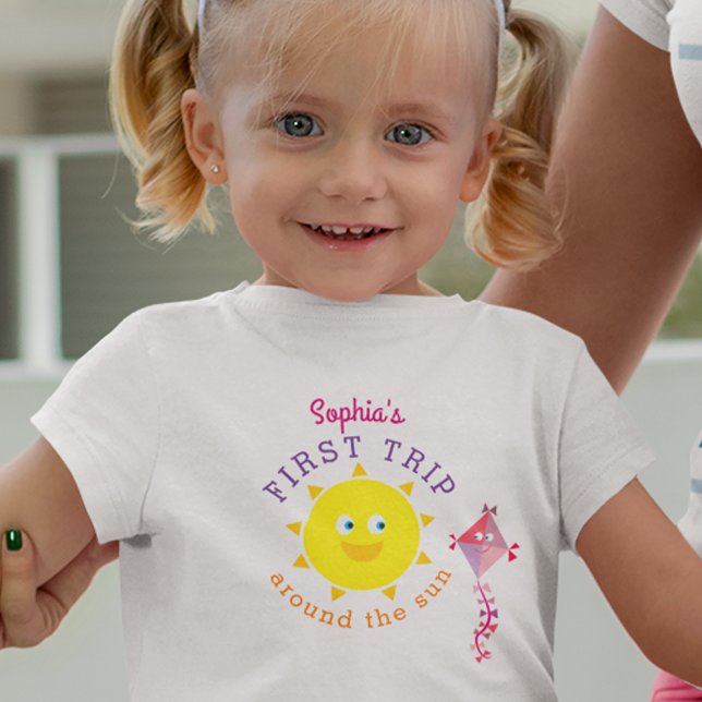 Camiseta De Bebé Primer viaje alrededor del primer cumpleaños del s (Subido por el creador)