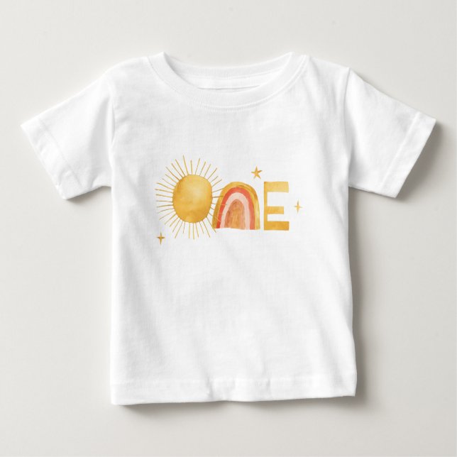 Camiseta De Bebé Primer Viaje Alrededor Del Sol | Primer cumpleaños (Anverso)