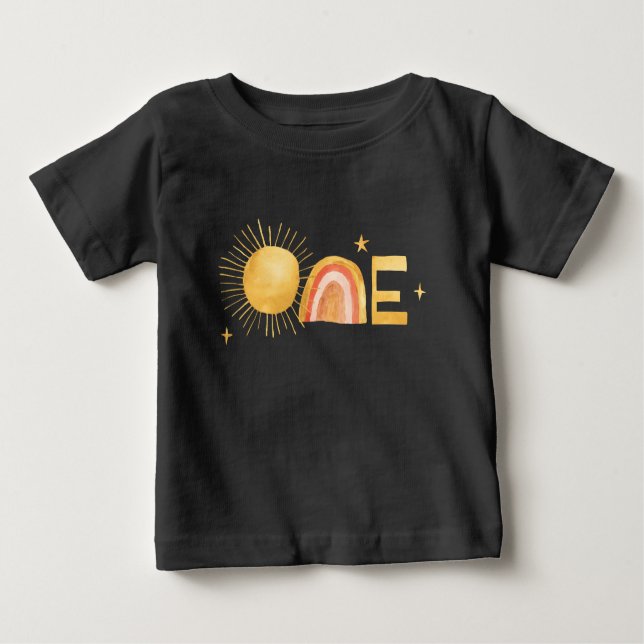 Camiseta De Bebé Primer Viaje Alrededor Del Sol | Primer cumpleaños (Anverso)