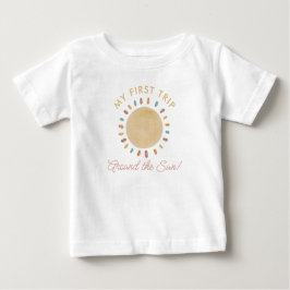 Camiseta De Bebé Primer viaje alrededor del Sun Boho Primer cumplea
