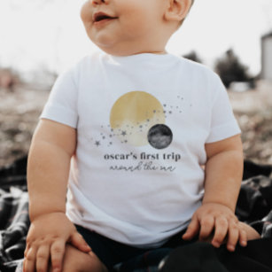Camiseta De Bebé Primer Viaje Gris Alrededor Del Sol
