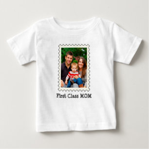 Camiseta De Bebé PRIMERA CLASE MOM Mejor mamá personalizado foto ma