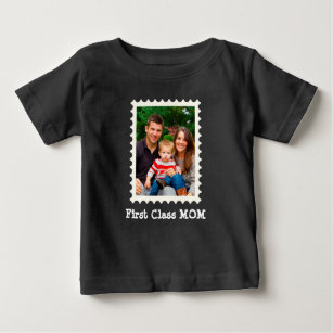 Camiseta De Bebé PRIMERA CLASE MOM Mejor mamá personalizado foto ma