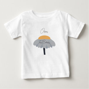Camiseta De Bebé Primera Fiesta de Cumpleaños Flor de Manzanilla Pa