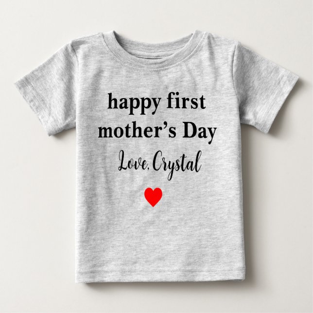 Camiseta De Bebé Primera mamá del Día de la Madre (Anverso)