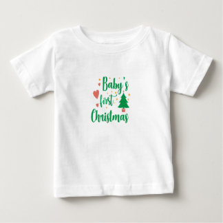 Camiseta De Bebé Primera Navidad del Bebé