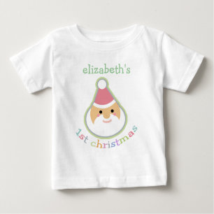 Camiseta De Bebé Primera Navidad del bebé personalizado