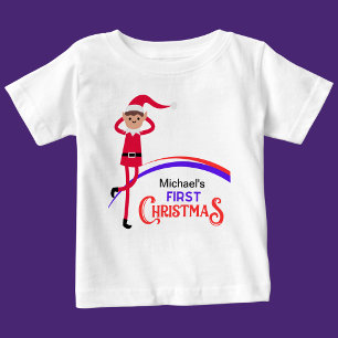 Camiseta De Bebé Primera Navidad personalizado