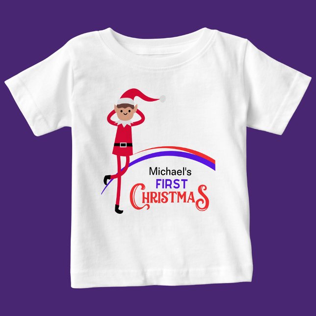 Camiseta De Bebé Primera Navidad personalizado (Subido por el creador)