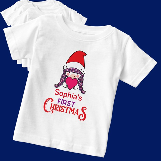 Camiseta De Bebé Primera Navidad personalizado (Subido por el creador)