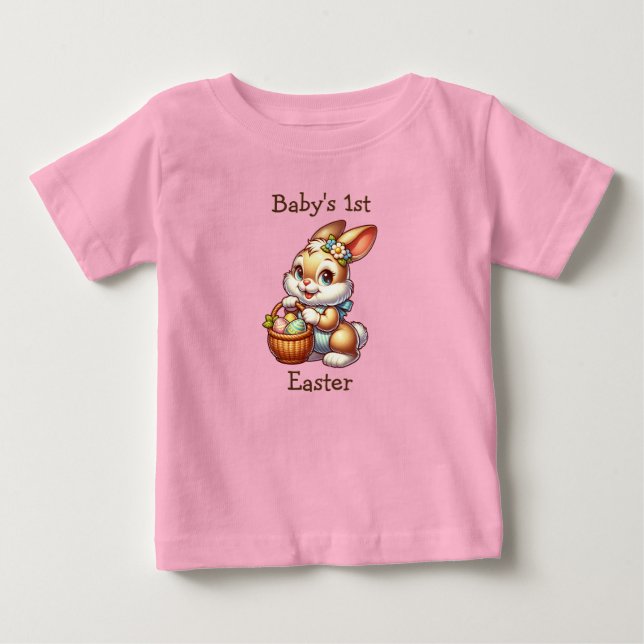 Camiseta De Bebé Primera Pascua del Bebé Personalizado (Anverso)