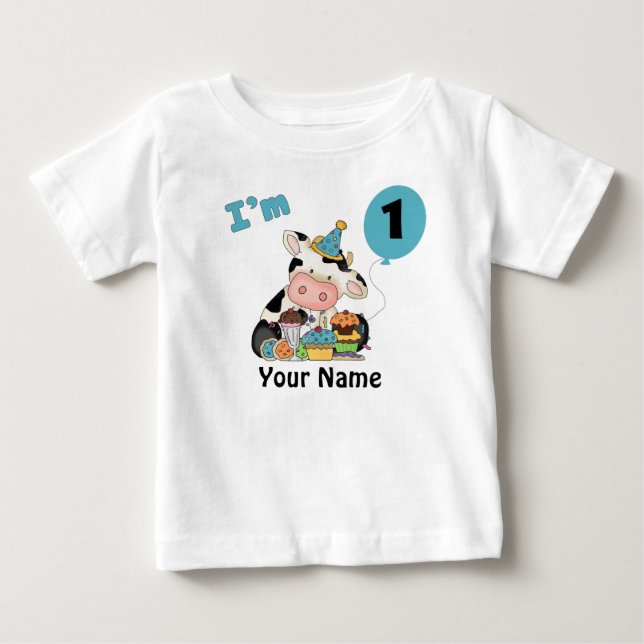Camiseta De Bebé Primera vaca de cumpleaños (Anverso)