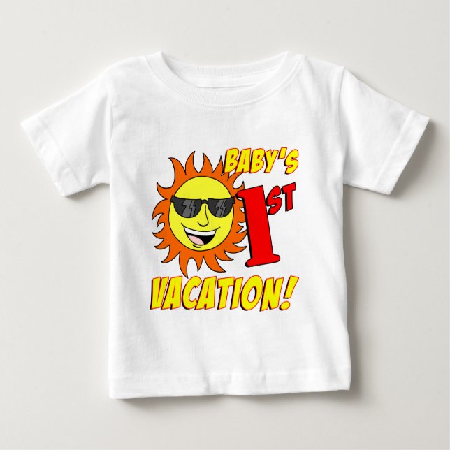 Camiseta De Bebé Primera Vacación del Bebé (Anverso)