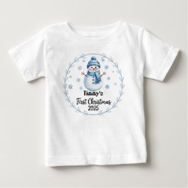 Camiseta De Bebé Primeras navidades del bebé personalizado de camis