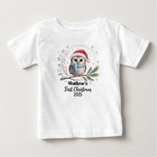 Camiseta De Bebé Primeras navidades del bebé personalizado de camis