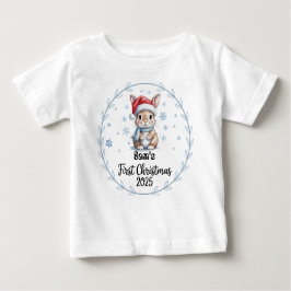 Camiseta De Bebé Primeras navidades del bebé personalizado de camis
