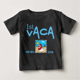 Camiseta De Bebé primeras vacaciones personalizadas