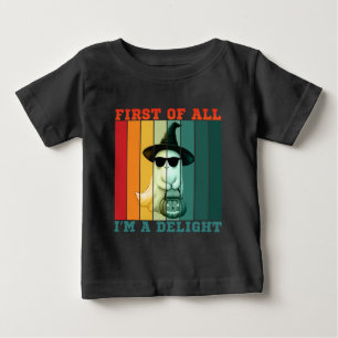 CAMISETA DE BEBÉ PRIMERO DE TODO SOY UN DELICIOSO PAYASO FANTASMA M