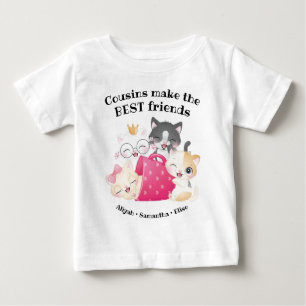 Camiseta De Bebé Primos Adorables de Gatos Hacen los Mejores Amigos