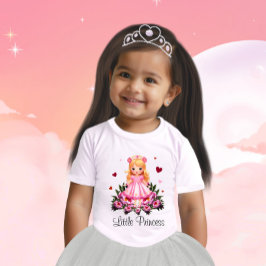Camiseta De Bebé Princesa adorable con flores