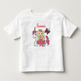 Camiseta De Bebé Princesa bonito y camisas personalizadas Unicorn