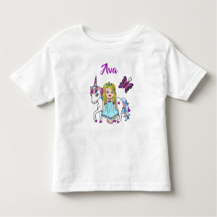 Camiseta De Bebé Princesa bonito y camisas personalizadas Unicorn