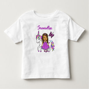 Camiseta De Bebé Princesa bonito y camisas personalizadas Unicorn