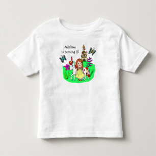 Camiseta De Bebé Princesa Chica de cumpleaños y nombre de Unicornio