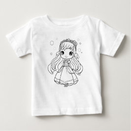 Camiseta De Bebé Princesa colorea tú mismo