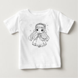 Camiseta De Bebé Princesa coloréela usted mismo