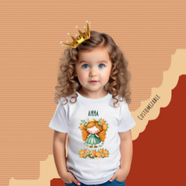 Camiseta De Bebé Princesa con naranjas y flores