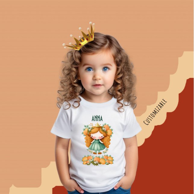 Camiseta De Bebé Princesa con naranjas y flores (Subido por el creador)