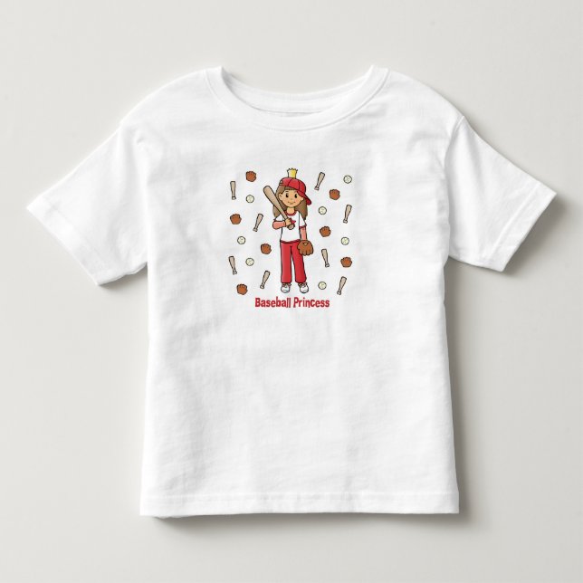 Camiseta De Bebé Princesa de Béisbol (Anverso)