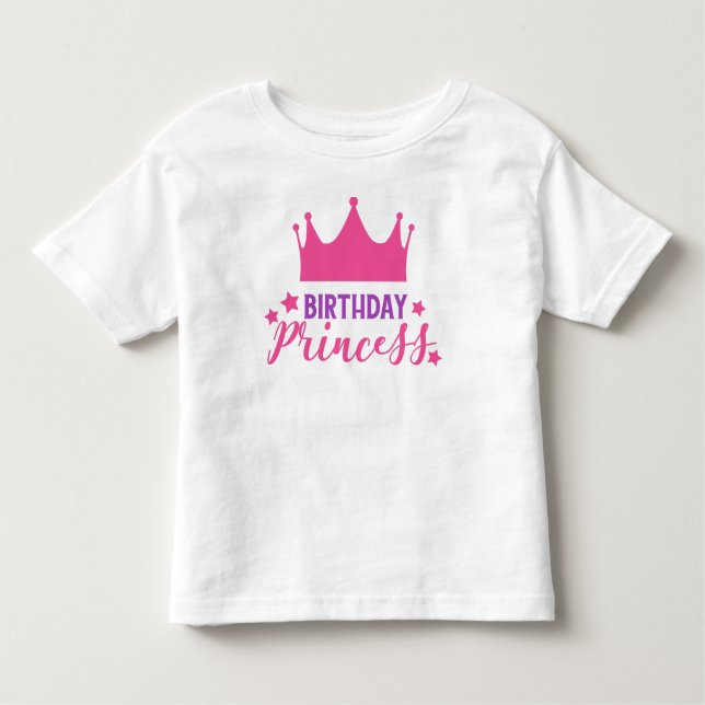 Camiseta De Bebé Princesa de cumpleaños, princesa pequeña, corona,  (Anverso)
