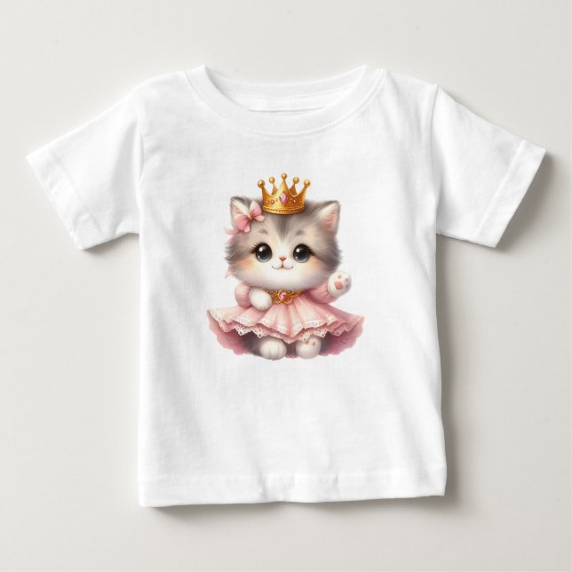 Camiseta De Bebé Princesa de gatito suave (Anverso)