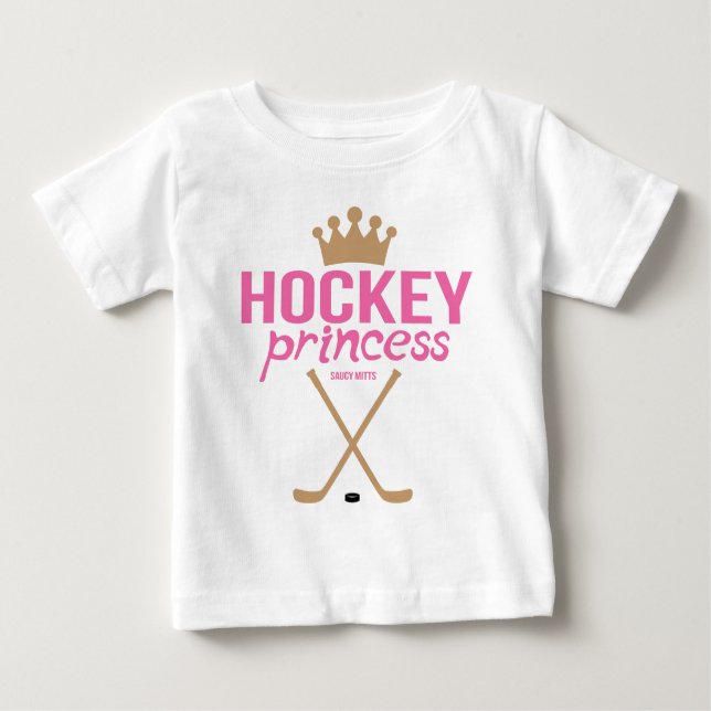 Camiseta De Bebé Princesa de Hockey Niña Infante (Anverso)