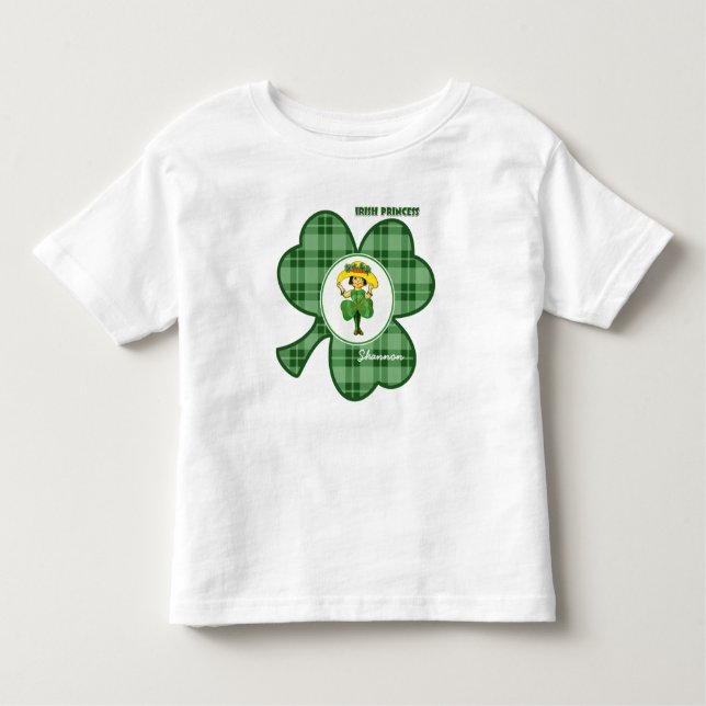 Camiseta De Bebé Princesa de Irlanda | Nombre personalizado San Pat (Anverso)