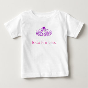 Camiseta De Bebé Princesa de JoCo con tiara morada