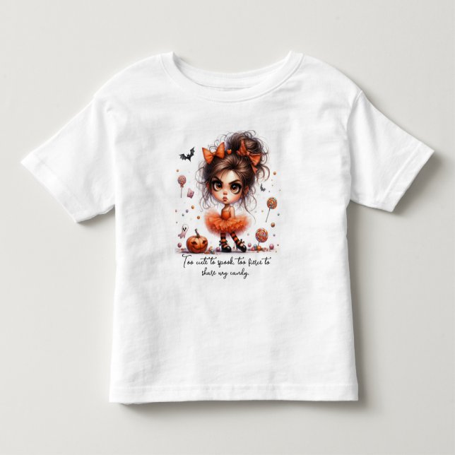 Camiseta De Bebé Princesa de la Calabaza – Dulce, espeluznante y em (Anverso)