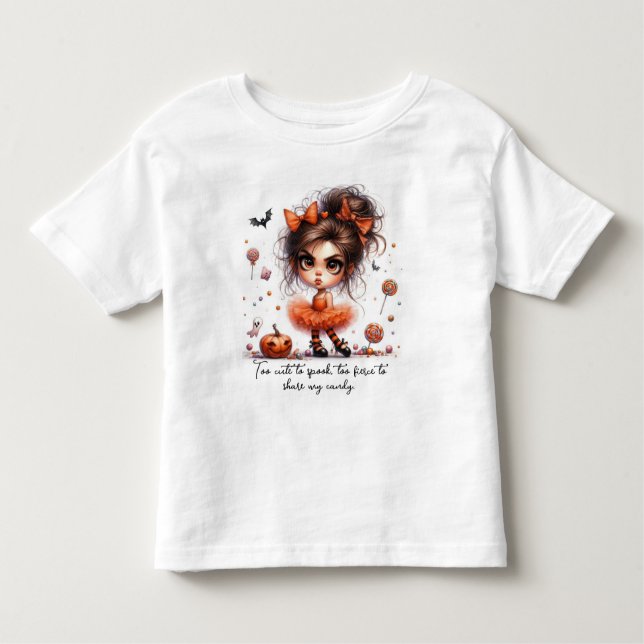 Camiseta De Bebé Princesa de la Calabaza - Dulce, espeluznante y he (Anverso)