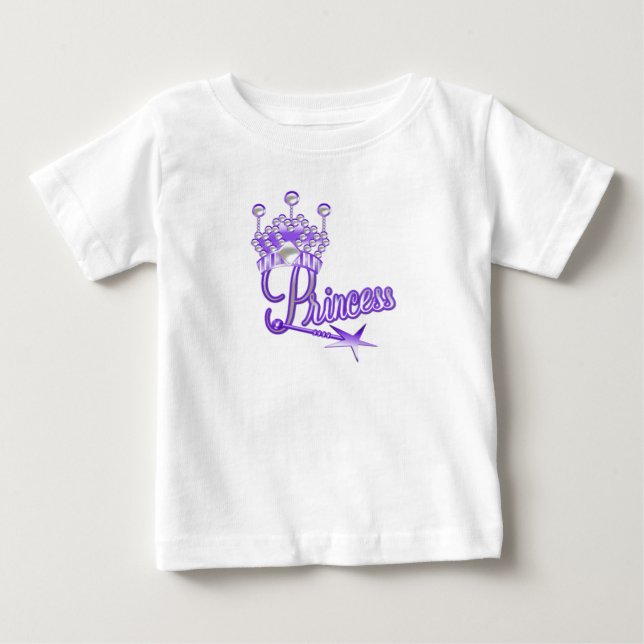 Camiseta De Bebé Princesa de la Corona Púrpura (Anverso)