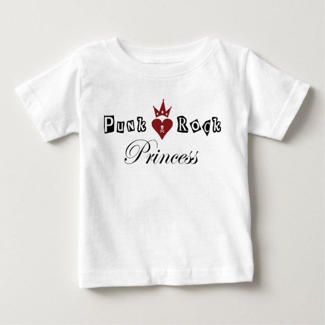 Camiseta De Bebé Princesa de Rock punk (Anverso)