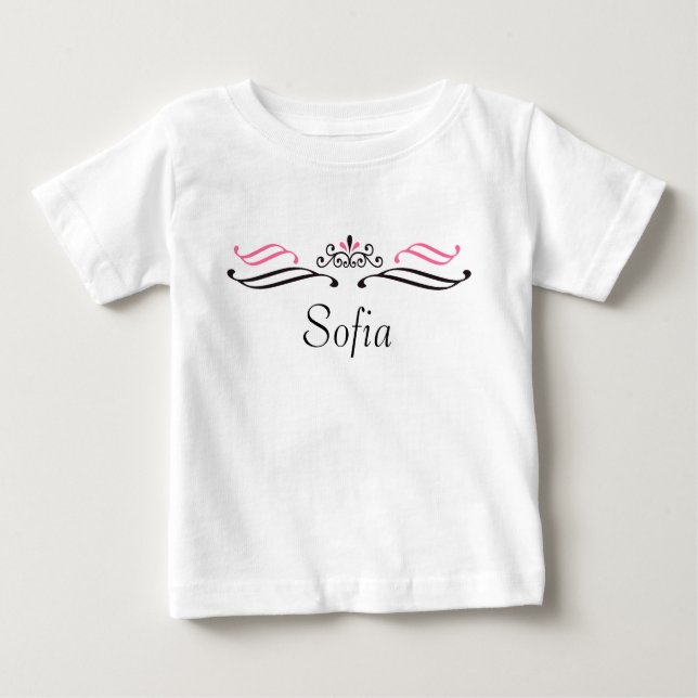 Camiseta De Bebé Princesa de Sofía / Concurso de belleza Tiara T-Sh (Anverso)